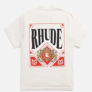 Rhude Black Logo Poker Print T-Shirt